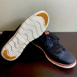 Size 11M Joomra Knitted/Faux Leather Wingtip Laceup - Black Men’s Shoes